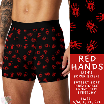 Batch #340 - Comfortable Underwear 4 - Closes 5/16 - ETA early July - Red Hands Men's Boxer Briefs