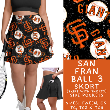 Batch #343 - Home Run Collection - Closes 5/22 - ETA mid July - San Fran Ball 3 Skort