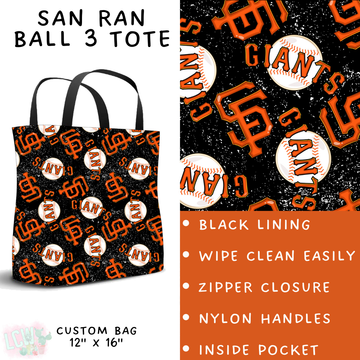 Batch #343 - Home Run Collection - Closes 5/22 - ETA mid July - San Fran Ball 3 Tote