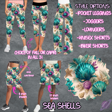 SEA SHELLS - LEGGING/JOGGER/LOUNGER/SHORTS - B107 PREORDER CLOSING 5/25