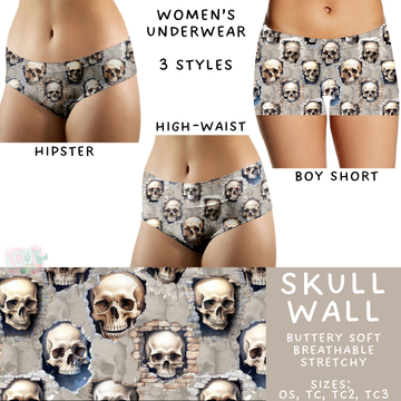 Batch #340 - Comfortable Underwear 4 - Closes 5/16 - ETA early July - Skull Wall Women's Underwear