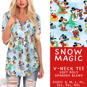 Batch #434 - Magical Christmas - Closes 10/22 - ETA early Dec - Snow Magic V-Neck Tee