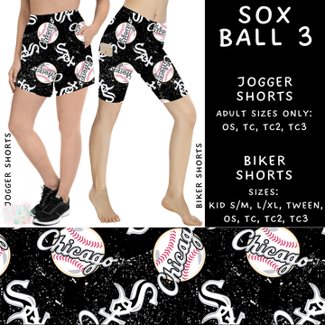 Batch #343 - Home Run Collection - Closes 5/22 - ETA mid July - Sox Ball 3 Biker & Jogger Shorts