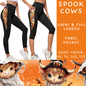 Ready To Ship - Spook Cows Pocket Full Length Legging - TC & TC2