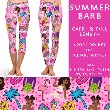 Batch #339 - Character Summer - Closes 5/15 - ETA mid July - Summer Barb Full and Capri Length Leggings