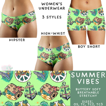 Batch #340 - Comfortable Underwear 4 - Closes 5/16 - ETA early July - Summer Vibes Women's Underwear