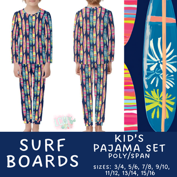 Batch #344 - Family Pajama Party - Closes 5/23 - ETA late July - Surf Boards Kid's Pajama Sets