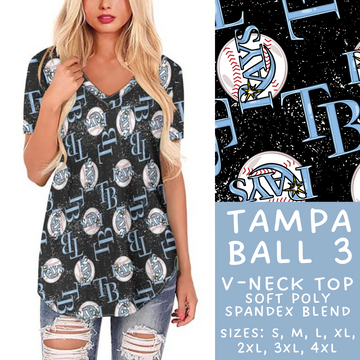 Batch #343 - Home Run Collection - Closes 5/22 - ETA mid July - Tampa Ball 3 V-Neck Tee