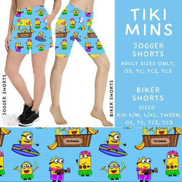Batch #339 - Character Summer - Closes 5/15 - ETA mid July - Tiki Mins Biker & Jogger Shorts