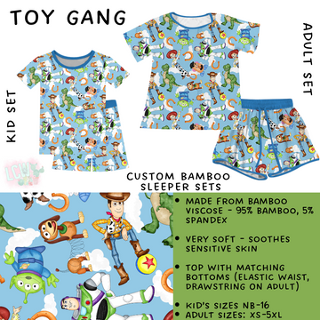 Batch #342 - Family Dreamers - Closes 5/21 - ETA mid July - Toy Gang Adult & Kid's Bamboo Short Sleeper Set