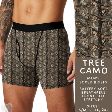 Batch #340 - Comfortable Underwear 4 - Closes 5/16 - ETA early July - Tree Camo Men's Boxer Briefs
