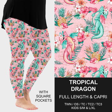 B228 - Preorder Tropical Dragon Leggings w/ Pockets (Closes 5/11. ETA: late July)