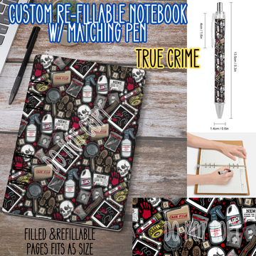 TRUE CRIME -Matching A5 Notebook & Pen Set Round 4 Preorder Closing 5/17