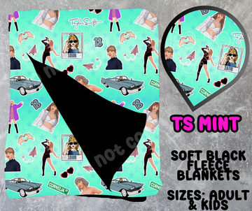 TS MINT - SOFT BLACK FLEECE THROWS 10 - PREORDER CLOSING 5/4