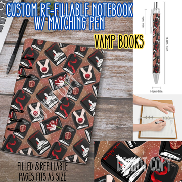 VAMP BOOKS -Matching A5 Notebook & Pen Set Round 4 Preorder Closing 5/17