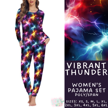 Batch #344 - Family Pajama Party - Closes 5/23 - ETA late July - Vibrant Thunder Women's Pajama Set