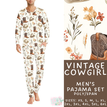 Batch #344 - Family Pajama Party - Closes 5/23 - ETA late July - Vintage Cowgirl Men's Pajama Set