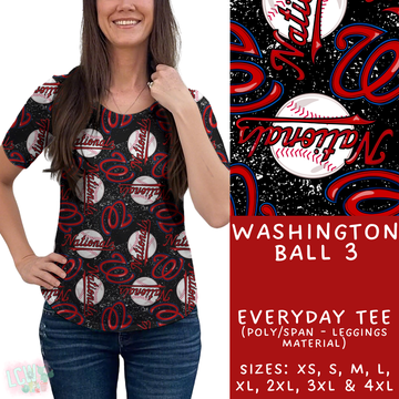 Batch #343 - Home Run Collection - Closes 5/22 - ETA mid July - Washington Ball 3 Everyday Tee