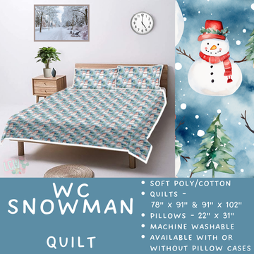 Batch #410 - Cozy Quilts - Closes 9/10 - ETA late October - WC Snowman Quilt