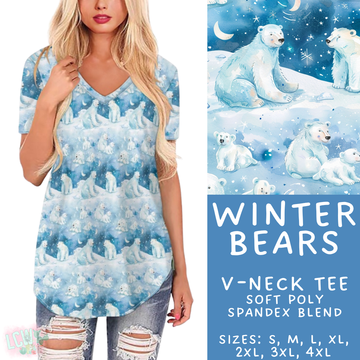 Batch #435 - Winter Wonderland 3 - Closes 10/23 - ETA early/mid Dec - Winter Bears V-Neck Tee