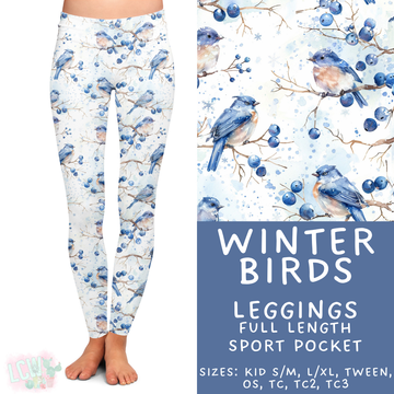 Batch #435 - Winter Wonderland 3 - Closes 10/23 - ETA early/mid Dec - Winter Birds Full Length Leggings