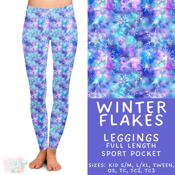 Batch #435 - Winter Wonderland 3 - Closes 10/23 - ETA early/mid Dec - Winter Flakes Full Length Leggings