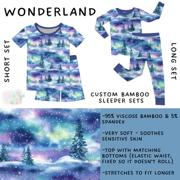 Batch #438 - Little Dreamers Christmas 2 - Closes 10/29 - ETA early Dec - Wonderland Bamboo Short and Long Sleeper Set
