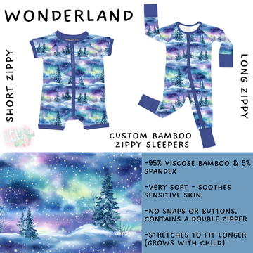 Batch #438 - Little Dreamers Christmas 2 - Closes 10/29 - ETA early Dec - Wonderland Short and Long Zippy Sleeper