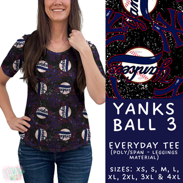 Batch #343 - Home Run Collection - Closes 5/22 - ETA mid July - Yanks Ball 3 Everyday Tee