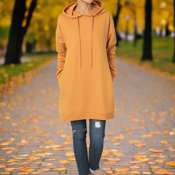 Oversized Hoodie Tunic Dress w/ Side Pockets
