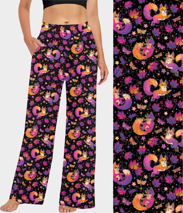 RTS - Fluffy Kitty Cat Leaves Lounge Pants