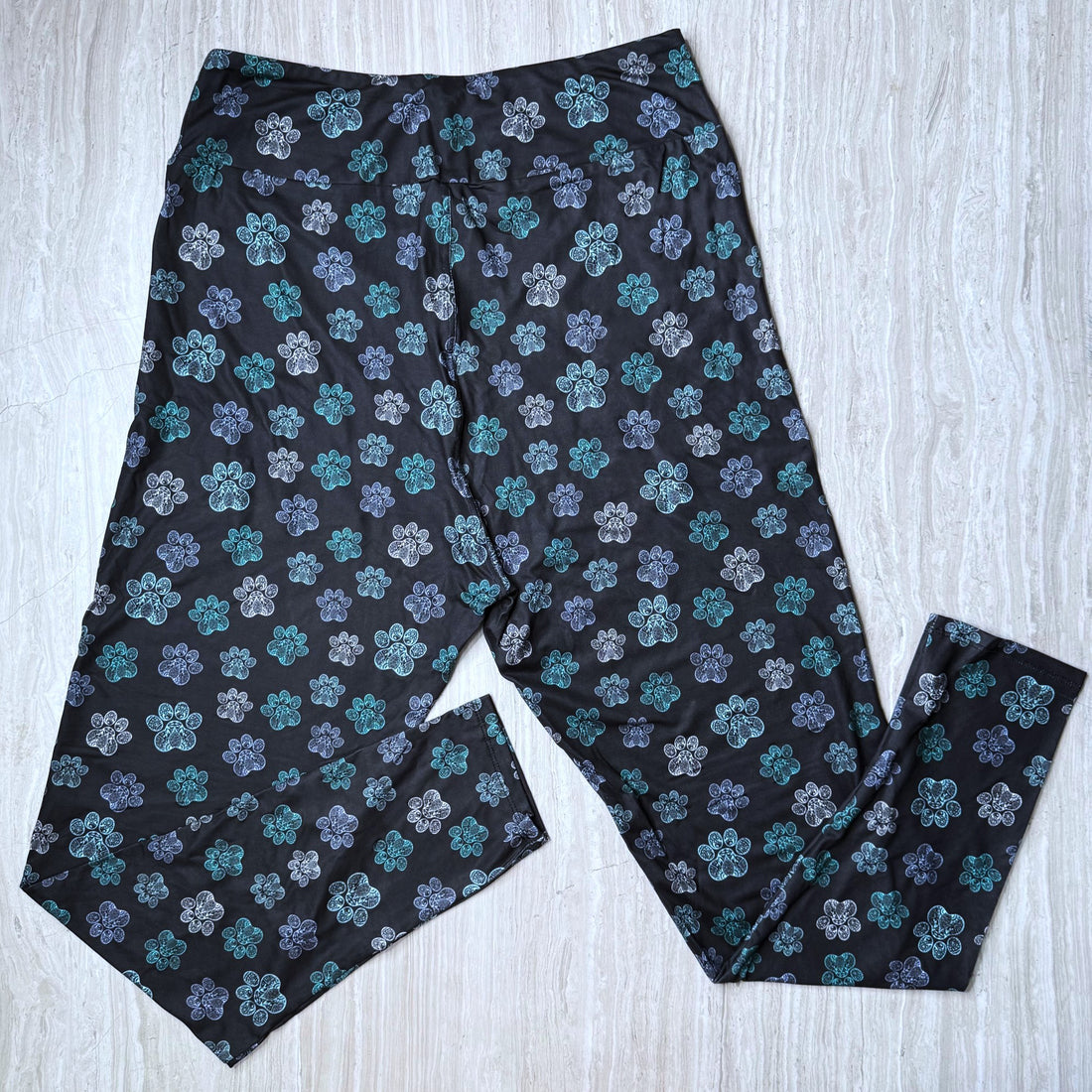 Paisley Paw Print Leggings