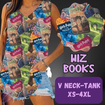 WIZ BOOKS - V-NECK TANK - PATTERN PANEL & TOPS PREORDER CLOSING 5/23