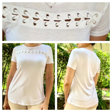 Eyelet Laced Up Top