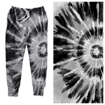 Black & White Tie Dye Joggers