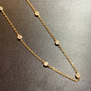 Diamond By The Yard Necklace 24"