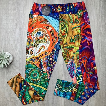 Stained Glass Animals Print Leggings