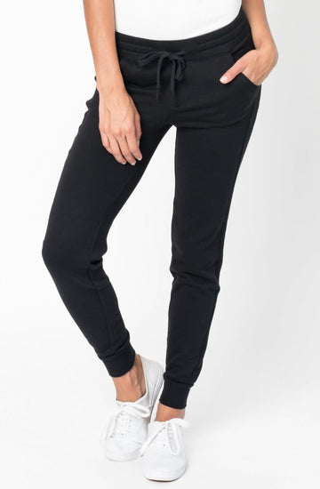Active Lounge Fleece Drawstring Elastic High Waist Jogger Sweatpants w/ Pockets