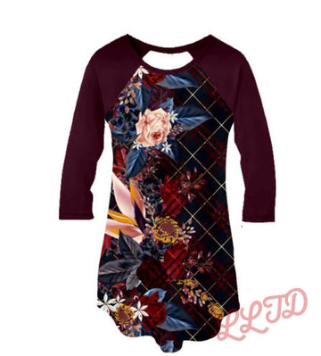 Autumn Floral Raglan Top