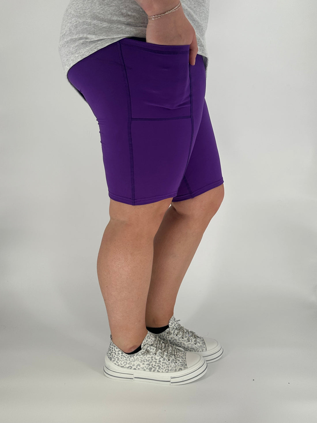 Purple Bermuda Shorts w/ Pockets