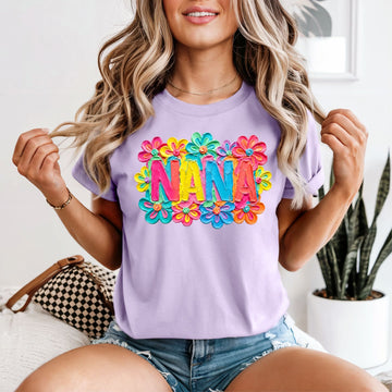 Painted Floral Nana Tshirt
