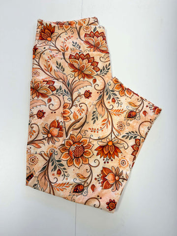 Natural Floral Capri w/ Pockets *RTS