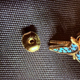 Micro Butterfly Necklace & Earring .925 Gold Plated CZ – 7 Colors – 16"+1.5" .925 Sterling Silver