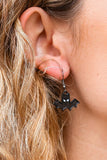 Black Bat Dangle Earrings