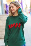 Be Merry Hunter Green Pop Up Sweater