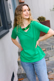 Saint Patrick Asymmetrical Sequin Banded V Neck Top