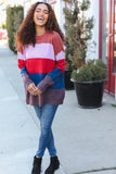Lock Eyes Lilac Multi-Stripe Ribbed Knit Sweater Pullover