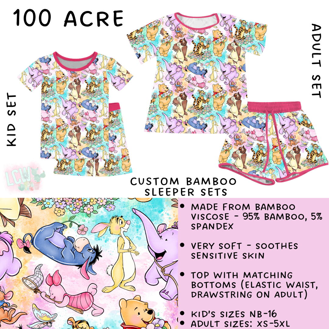 Batch #342 - Family Dreamers - Closes 5/21 - ETA mid July - 100 Acre Adult & Kid's Bamboo Short Sleeper Set
