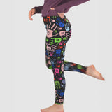 Paint Hand Print Soft Leggings