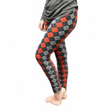 Sweater Argyle Print Christmas Soft Leggings